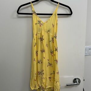 F21 yellow floral spring dress